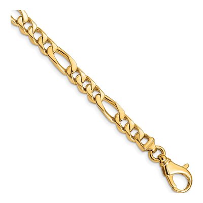 14K Yellow Gold 6.5mm Fancy Link Chain Bracelet