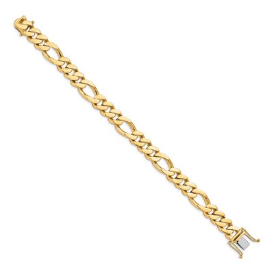 14K Yellow Gold 11.8mm Fancy Link Chain Bracelet – view 2