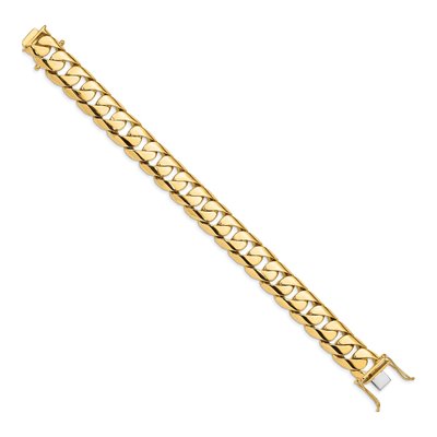 14K Yellow Gold 15.4mm Curb Chain Bracelet – view 2