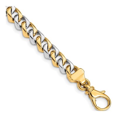14K Two-Tone Gold 6.85mm Fancy Link Chain