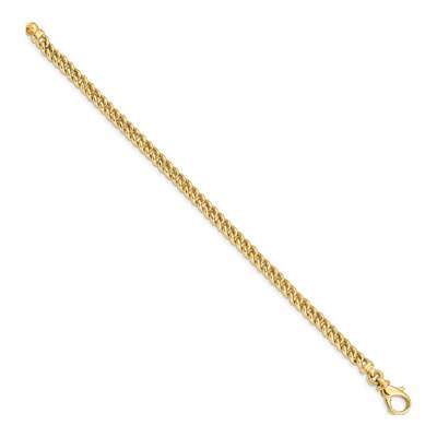 14K Yellow Gold 4.5mm Fancy Link Chain Bracelet – view 2