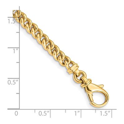 14K Yellow Gold 4.5mm Fancy Link Chain Bracelet – view 3
