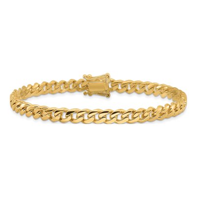 14K Yellow Gold 5.7mm Miami Cuban Chain Bracelet – view 3