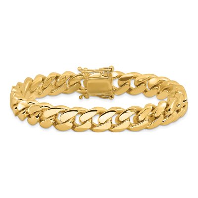 14K Yellow Gold 10.7mm Miami Cuban Chain Bracelet – view 3