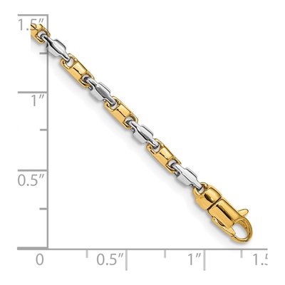14K Two-Tone Gold 2.5mm Fancy Link Chain – view 2