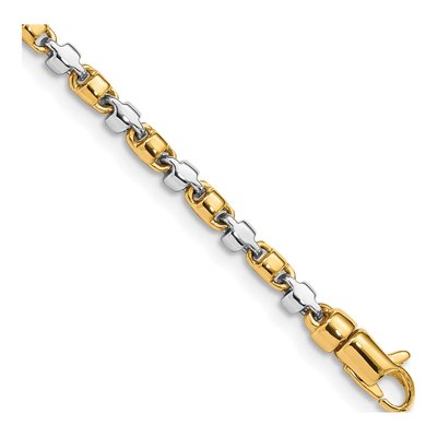 14K Two-Tone Gold 2.6mm Fancy Link Chain