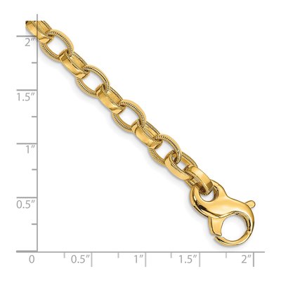 14K Yellow Gold 6.2mm Fancy Link Chain – view 2