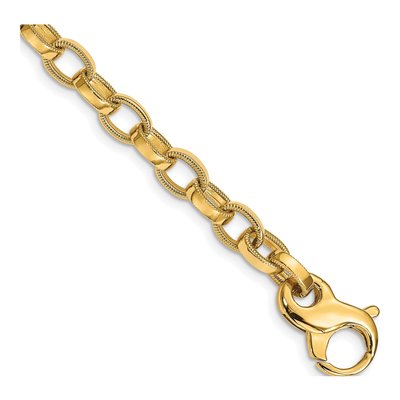 14K Yellow Gold 6.2mm Fancy Link Chain