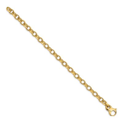 14K Yellow Gold 6.2mm Fancy Link Chain Bracelet – view 2
