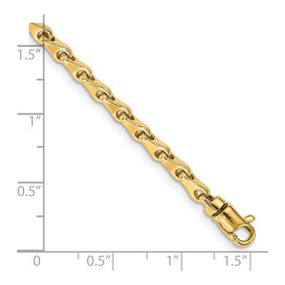 14K Yellow Gold 3.3mm Fancy Link Chain – view 2