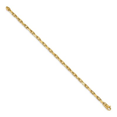 14K Yellow Gold 3.8mm Fancy Link Chain Bracelet – view 2