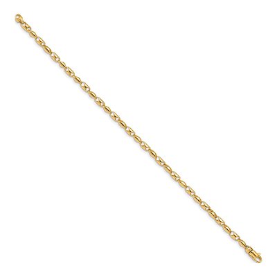 14K Yellow Gold 3.1mm Fancy Link Chain Bracelet – view 2
