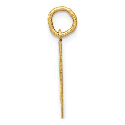 14K Yellow Gold Number 0 Charm – view 2