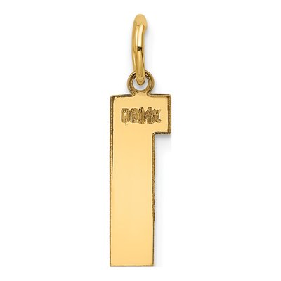 14K Yellow Gold Number 1 Pendant – view 4