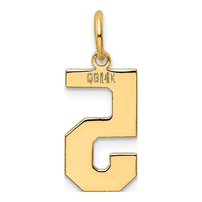 14K Yellow Gold Number 5 Pendant – view 4