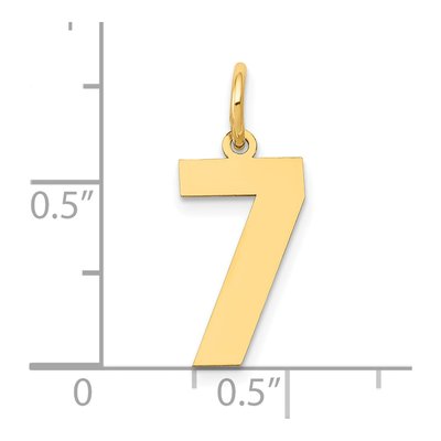 14K Yellow Gold Number 7 Charm – view 5