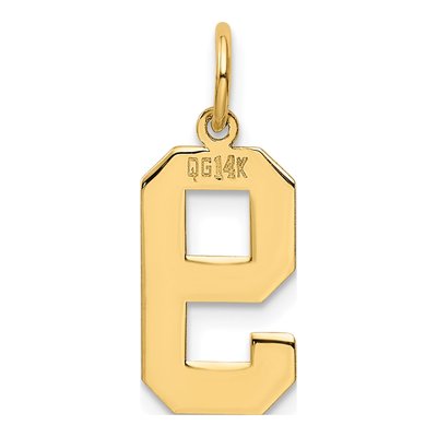 14K Yellow Gold Number 9 Pendant – view 4