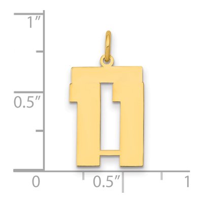 14K Yellow Gold Number 11 Pendant – view 2