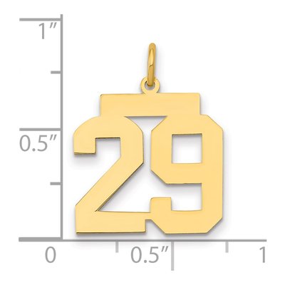 14K Yellow Gold Number 29 Pendant – view 2