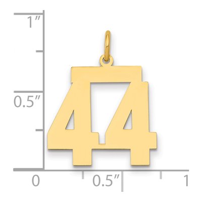 14K Yellow Gold Number 44 Charm – view 2