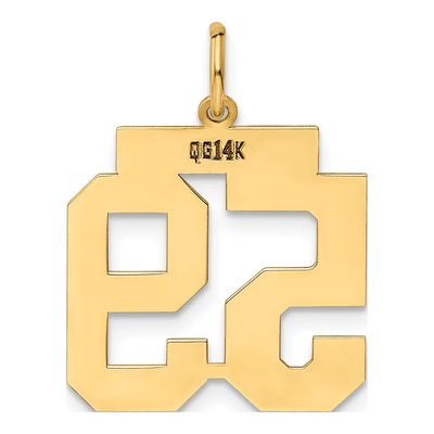 14K Yellow Gold Number 59 Charm – view 3
