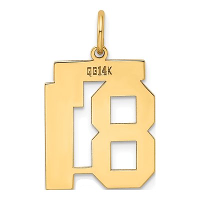 14K Yellow Gold Number 81 Charm – view 3