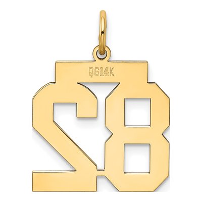 14K Yellow Gold Number 82 Charm – view 3