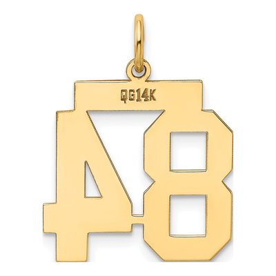 14K Yellow Gold Number 84 Charm – view 3
