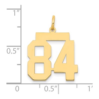 14K Yellow Gold Number 84 Charm – view 4
