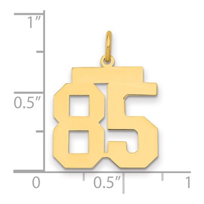 14K Yellow Gold Number 85 Charm – view 2