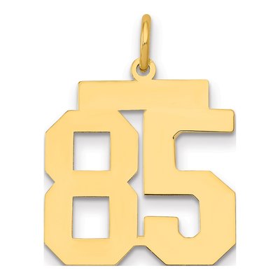 14K Yellow Gold Number 85 Charm