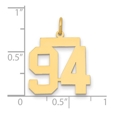 14K Yellow Gold Number 94 Charm – view 2