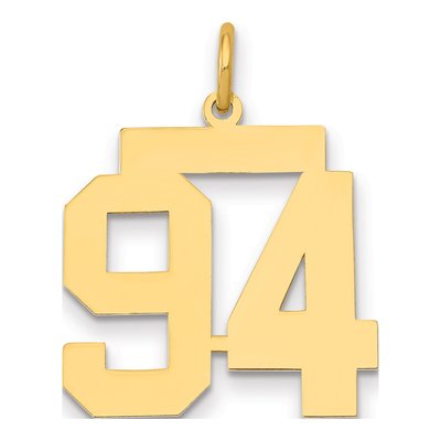 14K Yellow Gold Number 94 Charm