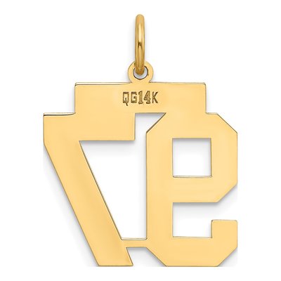 14K Yellow Gold Number 97 Charm – view 3