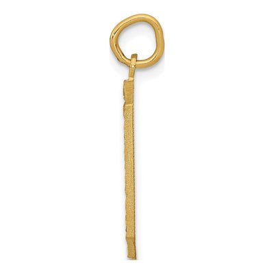 14K Yellow Gold Large Number 0 Charm – view 3