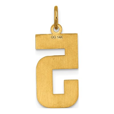 14K Yellow Gold Number 5 Charm – view 4