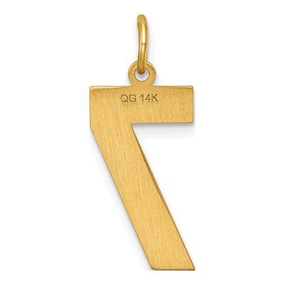 14K Yellow Gold Number 7 Charm – view 4