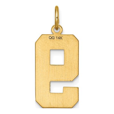 14K Yellow Gold Number 9 Charm – view 4