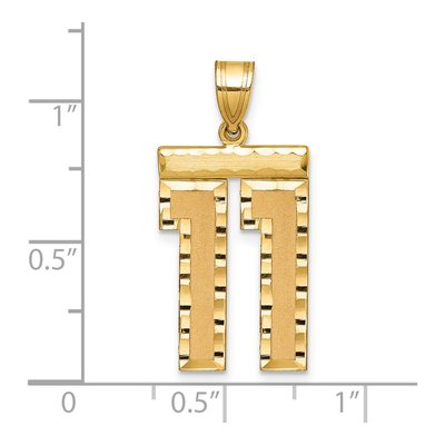 14K Yellow Gold Number 11 Charm – view 3
