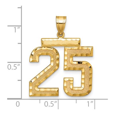 14K Yellow Gold Number 25 Pendant – view 2