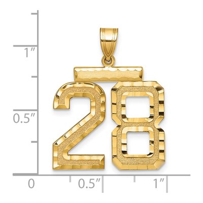 14K Yellow Gold Number 28 Charm – view 2
