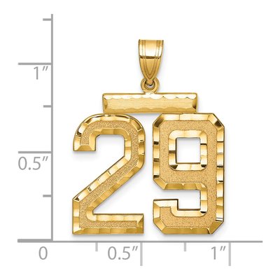14K Yellow Gold Large Number 29 Pendant – view 2