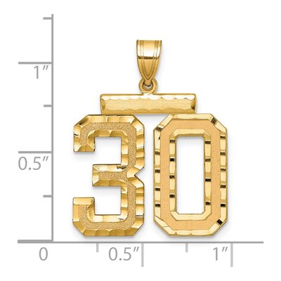 14K Yellow Gold Number 30 Pendant – view 3