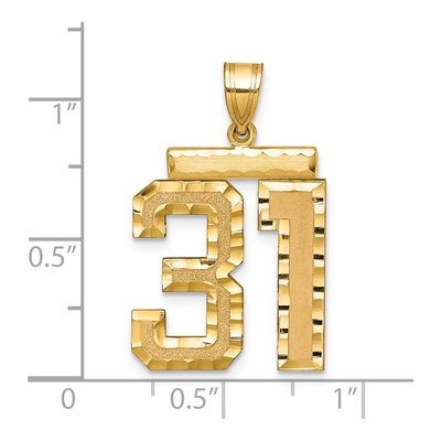 14K Yellow Gold Number 31 Charm – view 2