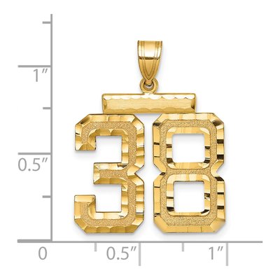 14K Yellow Gold Number 38 Charm – view 2