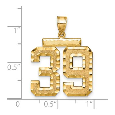14K Yellow Gold Number 39 Charm – view 2
