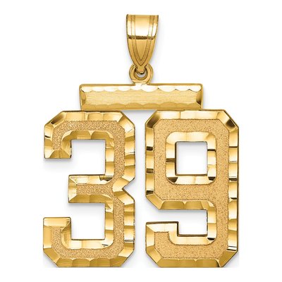 14K Yellow Gold Number 39 Charm
