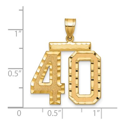 14K Yellow Gold Number 40 Charm – view 2