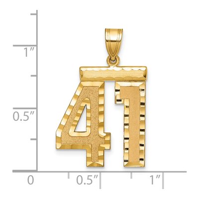 14K Yellow Gold Number 41 Charm – view 2