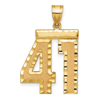14K Yellow Gold Number 41 Charm
